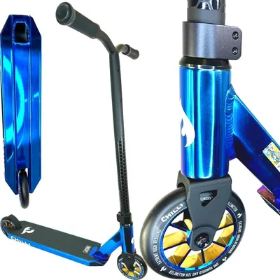 Produktbild von Chilli Pro Rocky Vol.3 Stunt-Scooter H=82cm Schwarz/Blauchrome + Griptape