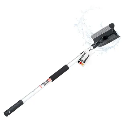 Obrázok produktu pre HEYNER® Čistič okien XXL 70-125 cm výsuvný s teleskopickou rukoväťou I Stierače okien pre nákladné vozidlá, obytné vozidlá, autobusy a dodávky I skladací, šírka stierania 25 cm, hliníková rukoväť