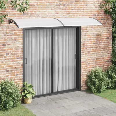Immagine prodotto di Maison Exclusive - Tettoia per porta nera e trasparente 300x75 cm PC