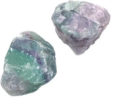 Image de Lot de cristaux de fluorite - 2 pièces - Échantillons minéraux - Pierres décoratives - Pierres pour aquarium - Accessoires