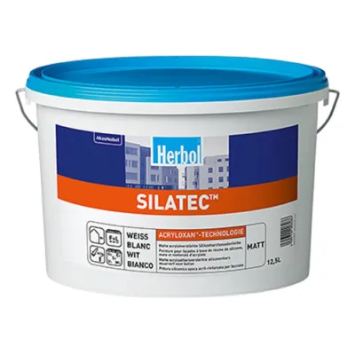 Produktbild von Herbol Silatec, Farbe, Fertig gemischt, Fassade, Weiß, Matte Oberfläche, Weiß