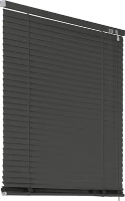 Produktbild von Deco4Me Alu Jalousie – Aluminium Jalousette mit Seilzug & Drehstab, Sichtschutz – 110 x 130 cm, Grau