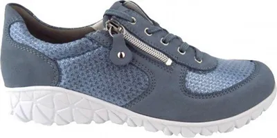 Produktbild von Waldläufer Havy Denver sky ZIP sportlicher Schnürer Blau in Gr. 43