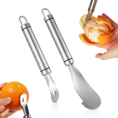 Image de Solidchoice - Éplucheur d'oranges et de pamplemousses en acier inoxydable avec lame longue