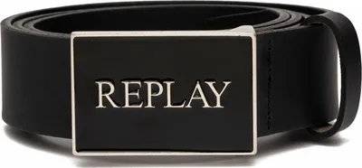 Produktbild von REPLAY Leder Gürtel Leather Belt W85 Black schwarz