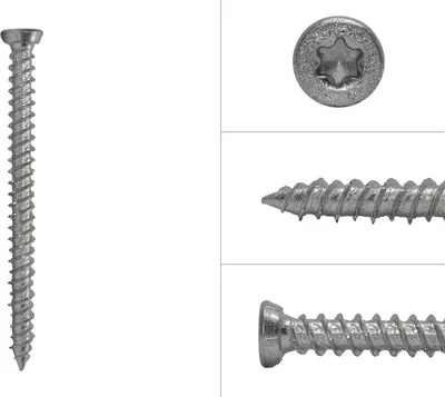 Produktbild von Fensterschrauben Senkkopf TX30 verzinkt 7.5 x 92 mm - 100 Stück