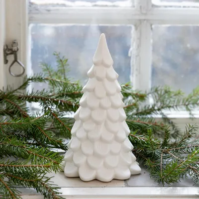 Produktbild von Storefactory Tannenbaum NORRSKOG L weiß | 11x11x18cm