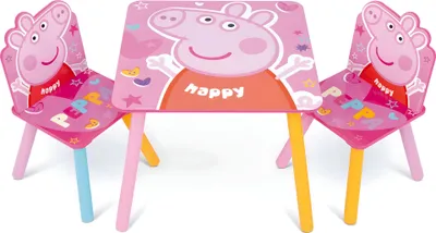 Produktbild von Kindertisch aus Holz + 2 Stühle PEPPA PIG, PP13984