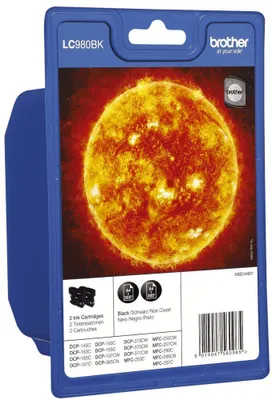 Immagine prodotto di Brother® LC1220BKBP2 cartucce di stampa a getto d'inchiostro nero, 2 x 300 pagine