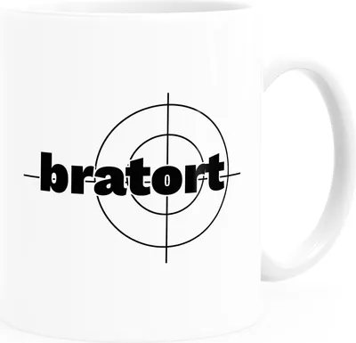 Produktbild von Kaffee-Tasse Bratort Bürotasse lustige Kaffeebecher für Krimifans MoonWorks® weiß Keramik-Tasse