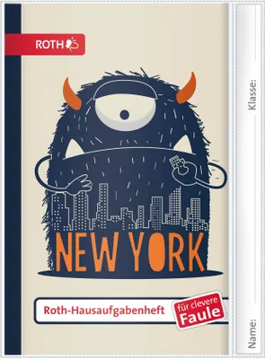 Produktbild von ROTH Hausaufgabenheft - Teens für clevere Faule, A5, 1 Woche 2 Seiten, Cute Monster