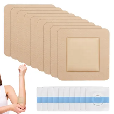 Obrázek produktu pro Solidchoice – Sada 10 samolepicích pěnových polštářků pro proleženiny, rozměr 7,5 x 7,5 cm