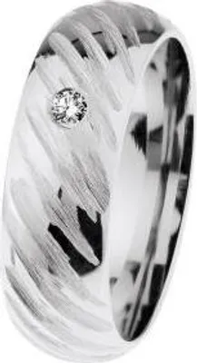 Produktbild von Ernstes Design Damen Ring silberfarben, 0,035 ct. Diamant, geschliffen und poliert