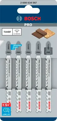 Produktbild von PRO Hardwood fast T144DF Stichsägeblatt, 100 mm, 5-tlg.