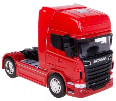 Obrázek produktu pro Welly, model nákladního vozidla SCANIA V8 R730, tahač s návěsem, měřítko 1:32, červená barva