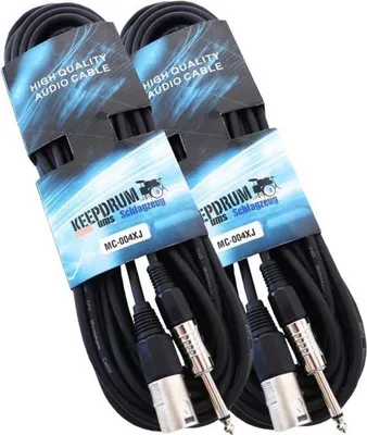 Produktbild von keepdrum MC-004XJ 10m Audiokabel XLR-Klinke 2 Stück