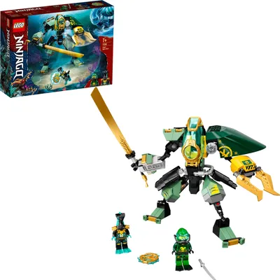 Productafbeelding van LEGO 71750 NINJAGO Lloyd's Hydro-Mech, onderwaterset, speelgoed voor jongens en meisjes vanaf 7 jaar, met 2 ninja minifiguren