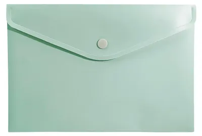 Imagen del producto de Carpetas tipo sobre A5 de plástico (PP), color verde "Morandi", marca Biurfol