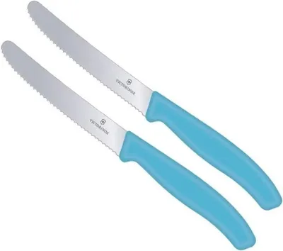 Produktbild von Victorinox | Tafelmesser Set | Swiss Classic | karibikblau | perfekte Schnittkraft | langlebig & spülmaschinengeeignet | setzt farbliche Akzente in der Küche