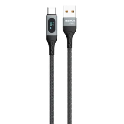 Produktbild von DUDAO Kabel USB USB-A - USB-C 1 m Czarny 6973687243678 - Kabel - Digital/Daten, 1 m, USB A, USB C, Schwarz