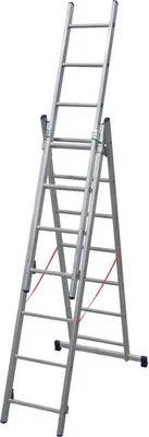 Immagine prodotto di Scala Stilo Alluminio Tripla/Estensibile Gr En 131 - 3x7 gr. cm.202-426h. Kg.12 base cm.80 (SL200-3)