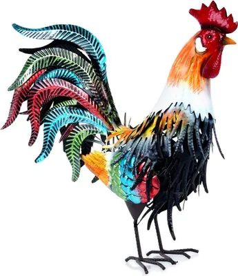 Immagine prodotto di Figura di gallo da giardino in metallo, 40 cm