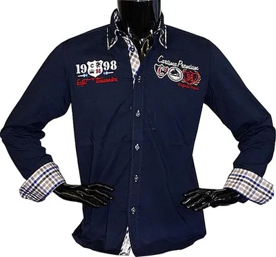 Immagine prodotto di Camicia firmata CARISMA 8083 con ricamo, blu navy, taglia L