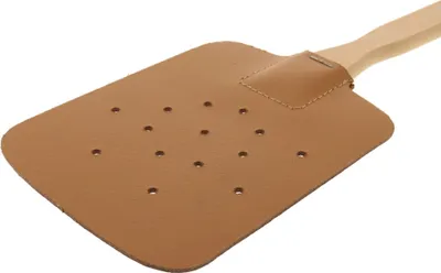 Produktbild von Fliegenklatsche mit Aufdruck Ich mach dich platt!!! aus Holz 47,5 cm