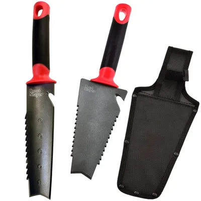 Produktbild von Root Slayer Set Blumenkelle + Unkrautjäter, Pflanzkelle, Gartenschaufel multifunktional aus Kohlenstoffstahl