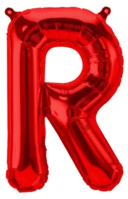 Produktbild von Folienballon Buchstabe R, rot, ca. 40 cm, für Luftbefüllung