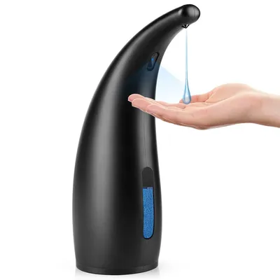 Produktbild von Automatischer Seifenspender 300ml, Elektrisch mit Sensor, IPX6 Wasserdicht, für Küche, Bad, Hotel & Restaurant, Schwarz