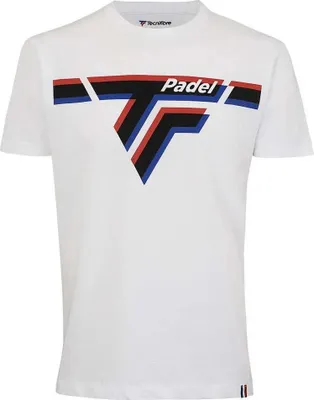 Zdjęcie produktu dla Koszulka z krótkim rękawem Tecnifibre Padel, biała, męska, rozmiar S