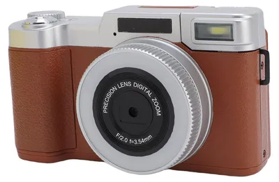 Image de Appareil photo numérique 4K, autofocus, 64 MP, vlog, avec écran rabattable à 180 degrés de 2,8 pouces pour la photographie, marron