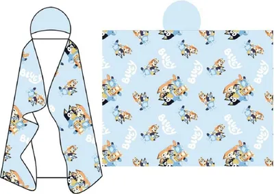 Obrázok produktu pre Súprava útulných prikrývok Bluey 120x150 cm Huňatá prikrývka a teplá kapucňa