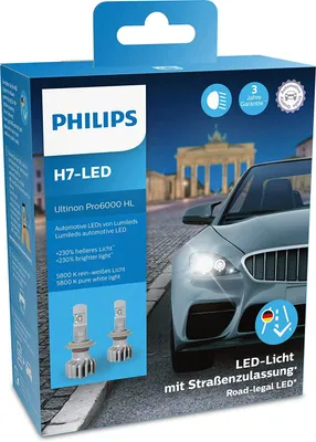 Ultinon Pro6000 Original Philips H7 LED mit Straßenzulassung 11972X2 Birne – Produktansicht