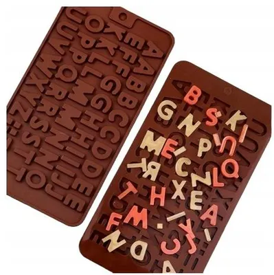 Produktbild von Rossner B1908 Silikonform für Buchstaben Pralinen Alphabet