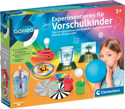Obrázek produktu pro Experimentieren für Vorschulkinder (mehrfarbig) - Clementoni 59396 - (Spielzeug / Experimentier- & Zauberkasten)