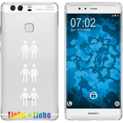 Produktbild von PhoneNatic Case kompatibel mit Huawei P9 Silikon-Hülle pride Beziehung M1