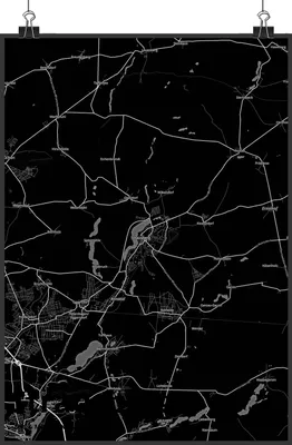 Produktbild von Mr. & Mrs. Panda Bild Strausberg DIN A4 - Geschenk, Kunstdruck, Stadt Dorf Karte Landkarte Map Stadtplan, drucke, Posterdruck, wanddeko