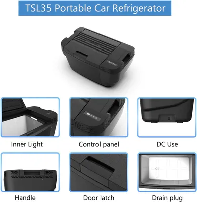 Immagine prodotto di TSL35, borsa frigo da 35 litri, 12 V, mini-frigorifero portatile, frigorifero elettrico, piccolo congelatore per auto, campeggio, camion
