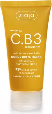 Immagine prodotto di Ziaja Maschera da notte anti-età alla vitamina C e B3, 50 ml - Trattamento idratante intensivo con protezione antiossidante