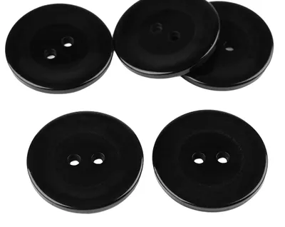Produktbild von 5 Kunststoffknöpfe in Perlmuttoptik 38 mm rund 2 Loch-Knöpfe