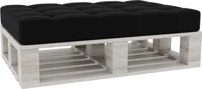 Obrázek produktu pro Paletové polštáře, paletové polštáře sedák opěradlo prošívané PFG (sedák 120x80, černý)