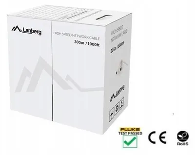 Zdjęcie produktu dla Lanberg LCU5-12CU-0305-R, 305 m, Cat5e, U/UTP (UTP), Czerwony
