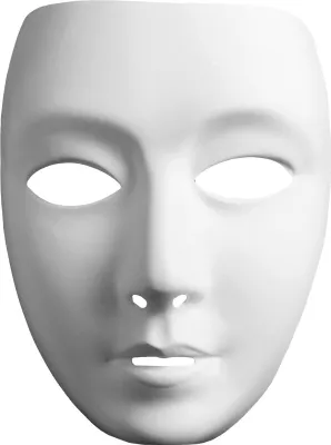 Produktbild von Neutralmaske Gesicht Frau - für Karneval