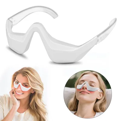 Produktbild von Augenmassagegerät, Rotlichttherapiegerät für die Augen, Rotlichttherapiebrille mit 4 Modi, Rotlicht-Augenmaske mit 650 nm zur Tränensäcken,Augenringen