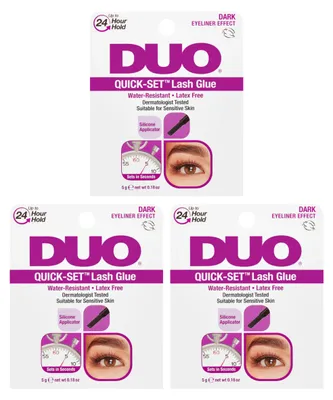 Produktbild von Ardell DUO - Wimpernkleber - 3er Pack - Quick-Set Dark - Dunkel - Wasserfest - Latexfrei