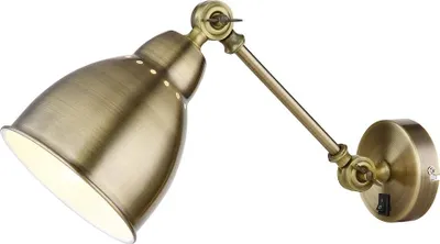 Produktbild von Wandleuchte innen – Weiße Metall-Lampenfassung mit weißem Lampenschirm – LED-Wandlampe für modernes Zuhause oder Büro – Mit Kabel.Color:Bronze