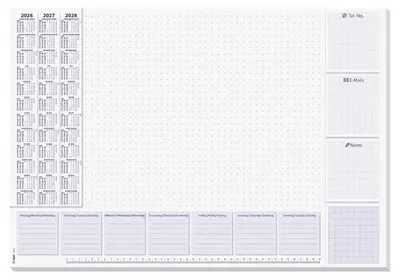 Obrázok produktu pre Podložka na stôl, 595x410 mm, trojročné a týždenné kalendárium, SIGEL