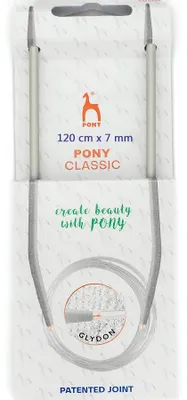 Produktbild von Pony Glydon Rundstricknadeln auf Seil 120 cm 7 mm